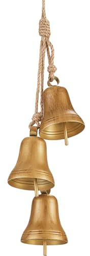 Fictory Vintage Horn Glocke Ornament mit Juteseil, Rustikale Metall Weihnachtsbaum Dekoration für Urlaub Home Decor und Wandbehang
