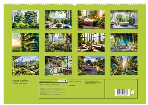 Nature Feeling - Urban Jungle (hochwertiger Premium Wandkalender 2025 DIN A2 quer), Kunstdruck in Hochglanz
