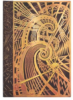 The Chanin Spiral (New York Deco) Midi Unlined Hardcover Journal: Hardcover, 120 gsm, ribbon marker, memento pouch, elastic closure