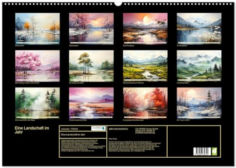 Eine Landschaft im Jahr (Wandkalender 2025 DIN A2 quer), CALVENDO Monatskalender