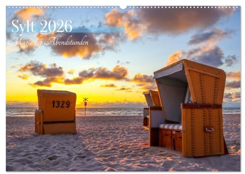 Sylt - Magie der Abendstunden (Wandkalender 2026 DIN A2 quer), CALVENDO Monatskalender: Zauberhafte Impressionen der Insel Sylt in den Abenstunden (CALVENDO Natur)
