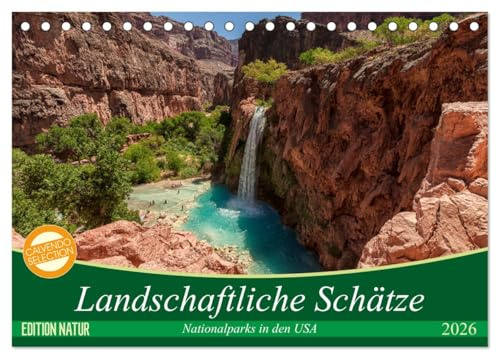 Landschaftliche Schätze (Tischkalender 2026 DIN A5 quer), CALVENDO Monatskalender: Landschaftskalender mit atemberaubenden Motiven und unberührten Landschaften. (CALVENDO Natur)