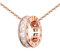 Crystalline Azuria Femme Collier avec Pendentif 18ct Plaqué Or Rosé avec Cristaux Blancs en Zircone Signes du Zodiaque