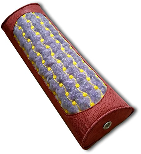 MediCrystal Far Infrared Edelstein-Kissen - mit Kristallen Natural - Negative Ionen - FIR Hitze - Nicht el Reddish Brown 16 L x 5 W x 3 H FIRM