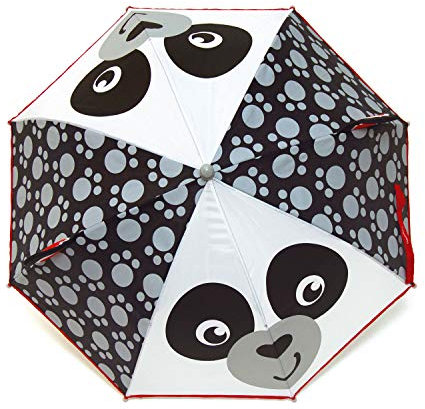 ARDITEX Parapluie Pour Enfant Fisher-Price Le Panda 3D En Polyester 38Cm Regenschirm, 56 cm, Schwarz (Noir)