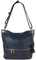 Freyday Echtleder Schultertasche in vielen Farben und verstellbarem Gurt Umhängetasche KH03 (Dunkelblau)