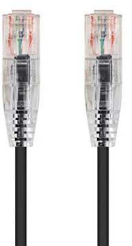 Monoprice Cat6 Ethernet Patch Cable - 50ft - Black | Snagless RJ45, Stranded, 550MHz, UTP, CMR, 28AWG, Riser Rated