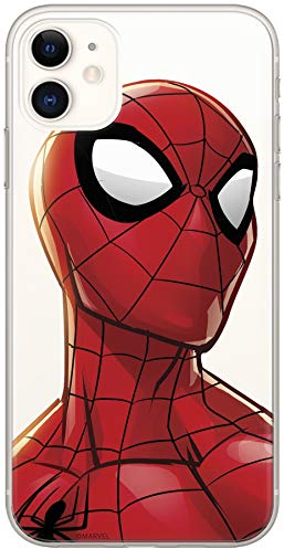 ERT GROUP Handyhülle für Apple Iphone 11 Original und offiziell Lizenziertes Marvel Muster Spider Man 003 optimal an die Form des Handy angepasst, teilweise transparent