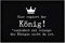 MoonWorks® Fußmatte mit lustigem Spruch Hier regiert der König Krone Motiv rutschfest & waschbar weiß 60x40cm