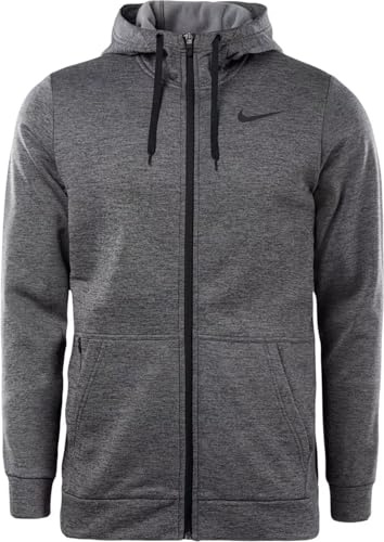 NIKE CU6231-071 Therma Sweatshirt Men's Charcoal Heather/Black M