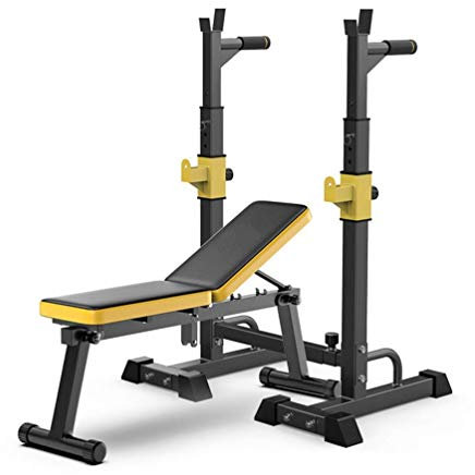 SGSG Multifunktions-Langhantel-Bankdrücken-Gestell, verstellbares Squat-Gestell Ständer Langhantel-Freie-Pressebank Tragbares Hantel-Gestell für Ganzkörpertraining Indoor HomeBench-Pres