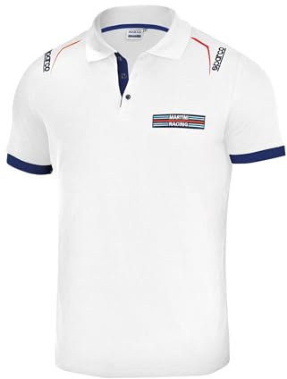 Sparco Unisex Martini Racing Poloshirt, Blanco, XX-Large Regular