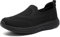 HKR Basket San Lacet Femme Chaussures de Respirantes Marche Mode et Sport Travail Tennis Confortable Chic Femme Ultra LéGèRe Fitness Campus Slip on Enfiler Sneakers Noir 42