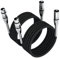 FIBBR Cable XLR de 5 m, 2 unidades, cable de micrófono trenzado de nailon XLR macho a hembra, cable de micrófono simétrico resistente, compatible con preamplificadores/sistemas de altavoces y más
