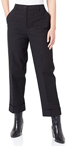 Sisley Damen Trousers 4imnlf01b Pants, Black 100, 38 EU