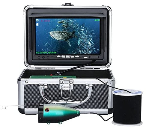 DVR Underwater Fishing Camera 7 inch LCD Monitor HD 1080P Fish Finder Waterproof Camera Kit 15m Camera For Fishing for Ice,Lake and Boat Fishing 16GB (15M, 7 inch)