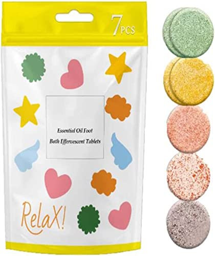 NatureShape Essential Oil Foot Bath Effervescent Tablets,Foot Soak Foot Bath Bombs,Foot Care Foot Spa Kit,Foot Care Foot Reflexology Spa Relax Massage (1pack)