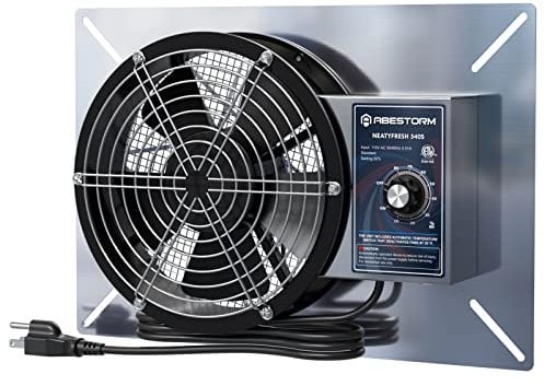 Abestorm 540CFM Crawlspace Ventilation Fans IP-55 Grade Basements Vent Fan 8.7 inches Ventilator Fan with Freeze Protection Thermostat Dehumidistat for Crawl Space Basement Attic Garage, Exhaust