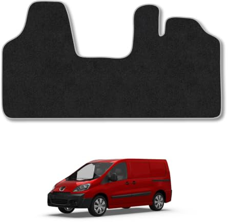 Peugeot Expert (2007-2016) Carpet Car Mats | Grey Edge Trim Tailored Fit Floor Mats Full Coverage Protection Accessories Easy Clean Anti Slip Made in the UK