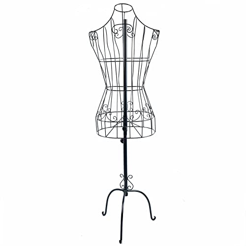 Mannequin de vitrine en fer et fil de fer, mannequin de couture féminin, buste de couturière, présentoir 140-160 cm