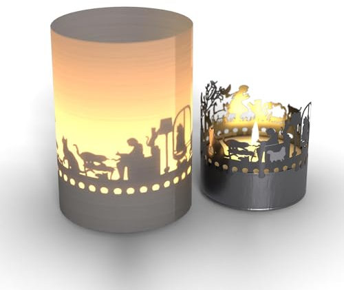 Katzen Tube Teelicht Schattenspiel: Faszinierende Silhouettenprojektionen und magische Atmosphäre für Katzenliebhaber - Tolles Geschenk!