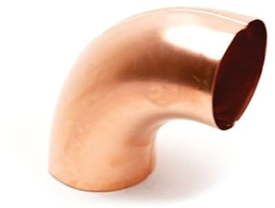 Curva aperta 72° per pluviali in Rame/Inox - Diam. Ø80 mm Ø100 mm Ø120 mm (Rame, Ø80)