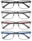 MODFANS 4er-Pack Lesebrille Herren Blaulichtfilter Metallrahmen Rechteck Stil Edelstahl Material