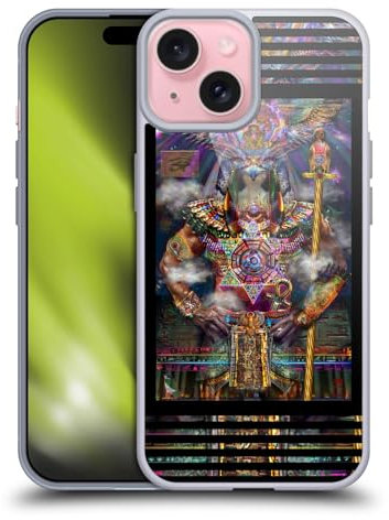 Head Case Designs Offizielle Jumbie Art Horus Götter und Göttinnen Soft Gel Handyhülle Hülle kompatibel mit Apple iPhone 15