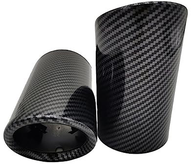 Auspuffblende Blenden Für VW Für Golf 6 7 Mk7 Für Polo 6r Für Bora Für Jetta Mk6 Für Scirocco Auto Auspuff Tip schalldämpfer Rohr Abdeckung Endrohrblenden (Farbe : Carbon Color)