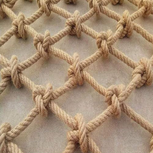 Climbing Netting Mesh Geflochtenes Seilnetz, Hanfseil Kletternetz, Kindertreppe Anti-fallen Balkon Sicherheitsnetz, Foto Wanddekoration Partition Deckennetz, Gartenzaunnetz(Size:2*3M(7*10ft))