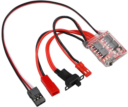 Greluma 1 pièce Contrôleur de vitesse de moteur ESC 20A pour réservoir de voiture RC de bateau, adapté pour moteur brossé 130/180/260/280/380