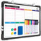Whiteboard Wochenplaner Magnetisch, Klein 40x30cm Magnettafel Whiteboard Kalender, Wand HäNgende Doppelseitige Tafel füR Planung, To Do Liste, Zeichnen, Schule, Zuhause (Schwarzer Rahmen)