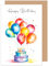 Edition Seidel Premium Geburtstagskarte mit Umschlag. Glückwunschkarte Grußkarte Karte Billet Geburtstag Happy Birthday Mann Frau Kind bunte Luftballons Torte Kerzen (G3567 SW024)
