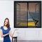 Fliegengitter für Dachfenster 90 x 115 cm Insektenschutzgitter Kein Bohren Kinderleichte Montage Fenster-Fliegengitter für Alle Fenster Bis, Schwarz
