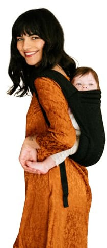 Studio Romeo - Porte-bébé physiologique Up&Go Dorsal et Ventral- Fabriqué au Portugal - Confortable, Ajustable - Toutes les positions - Dès 6 mois - jusqu’à 15 kilos - Couleur Black