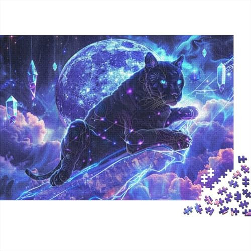 Mysterious Black Panther (2) Puzzles Für Erwachsene, 1000 Teile, Puzzles, 1000 Teile, Herausfordernde Puzzles Für Erwachsene, 1000 Teile, Puzzles Für Erwachsene Und Kinder Ab 12 Jahren 1000pcs (75x50c