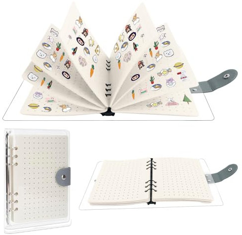 Longzhuo Pin Badge Display Book, Enamel Pin Display Pages for Store 350+ Pins, Waterproof Brooch Collection Storage Holder, Page-flip Brooch Pin Display Organizer Display Storage (White)