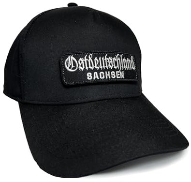 No Face No Name Basecap Ostdeutschland Sachsen in schwarz I Unisex frei einstellbar I bestickter Patch I Snapback Cap Kappe Mütze