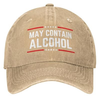 FWJZDSP Kann Alkohol enthalten, Hut für Männer und Frauen, Baseballkappe, Cowboyhut, Dad Tracker-Hut