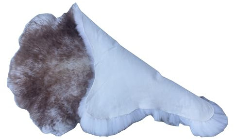 Natürliche Lammfelle - Schaffelle 140 x 70 cm riesig, ohne Chrom - Weiße und farbige Schaffelldecken, Tagesdecken und Dekorationen für Couch, Sessel - Lammschaffell (mufflon braun)
