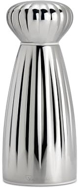 Robert Welch Palm Bright Medium Salt Mill. Made from Stainless Steel. 25-Year Guarantee.