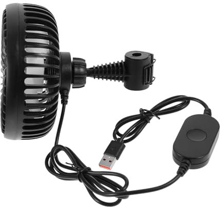 PAMINGONO Car Fan Backseat Electric Cooling Fan for Low Noise Internal Circulation Compact Portable Design for Vehicles for Comfortable Travel
