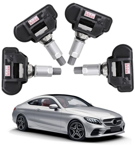 LICHENGTAI 4 Stück TPMS Reifendrucksensor Kompatibel mit Mercedes W205 W212 W222 W246 W176 RDKS Sensor Reifendruckkontrollsystem A00090500300, A4479050500, A0009053907