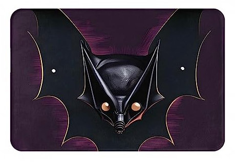 chenfandi Black Ghost Bat Door Mat, Welcome Mat, 40 X 60 Cm, ^Non-Slip Welcome Mat For Outdoor And Indoor Use.