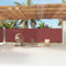 Toldo lateral retráctil marrón 200 x 1200 cm