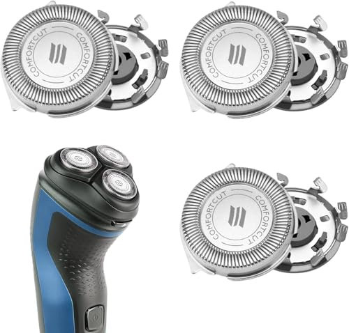 Ersatz-Scherköpfe für Philips Series 1000/2000/3000 Klingen, Edelstahl, selbstschärfende Klingen, kompatibel mit Phillips Serie AT8xx/AT7xx/PT7xx