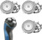 Paquete de 3 cabezales de afeitadora de repuesto para cuchillas Philips Series 1000/2000/3000 cuchillas de acero inoxidable autoafilables compatibles con Phillips Series AT8xx/AT7xx/PT7xx