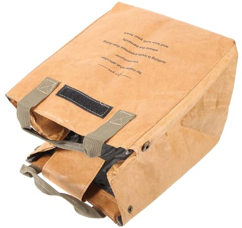 Lunchbox Beutel aus Kraftpapier, Weihnachten Party, Stabil Leicht | Büro und Meal Prep, Passend für Geschirr und Früchte, Tragbar, Isoliert, Praktische Tasche