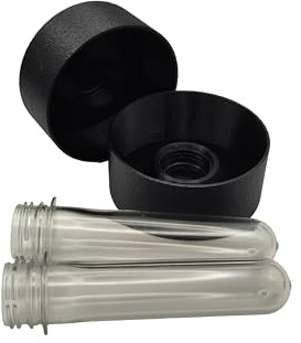 LogbuchBox Geocaching - Tappo per pali, misura e impermeabile, con anelli di tenuta e petali (nero, 76 mm)