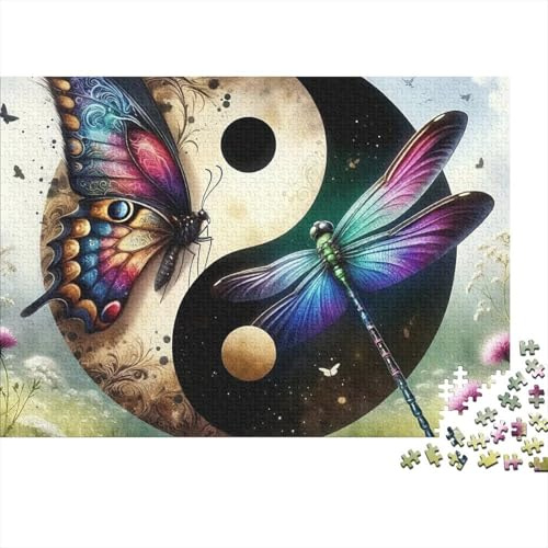 Yin-Yang Puzzles Für Erwachsene - 500 Teile Chromatisch Andere Welt Hausdekoration, Stressabbau, Bildungspiel, Intellektuelles Spiel, Premium & Langlebig (500pcs (52x38cm))